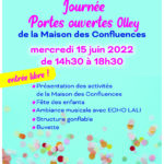 OLC : Maison des confluences à Olley le 15 juin