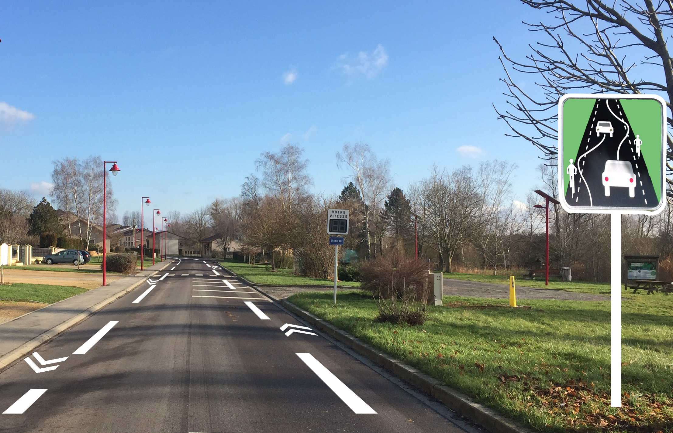 travaux de MOBILITE DOUCE et d' ECLAIRAGE PUBLIC