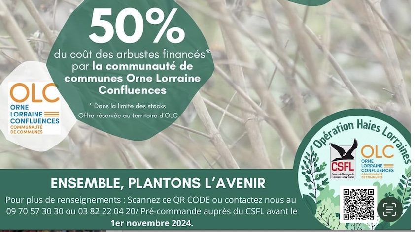 Opération haies lorraines avec OLC et CSFL
